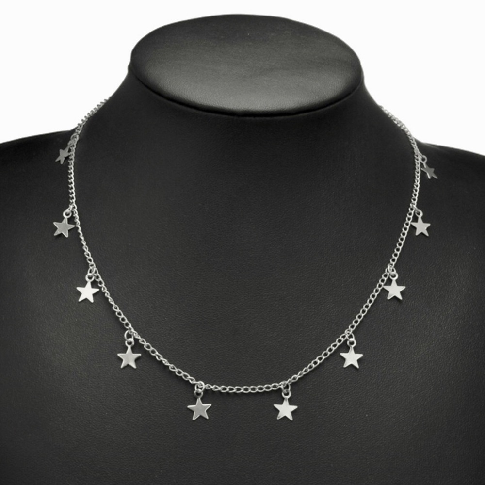 🆕gold and silver star choker / necklace - Picture 4 of 6